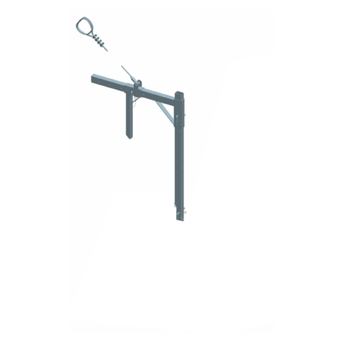 Adjustable cross sling fastening for steel scaffolding